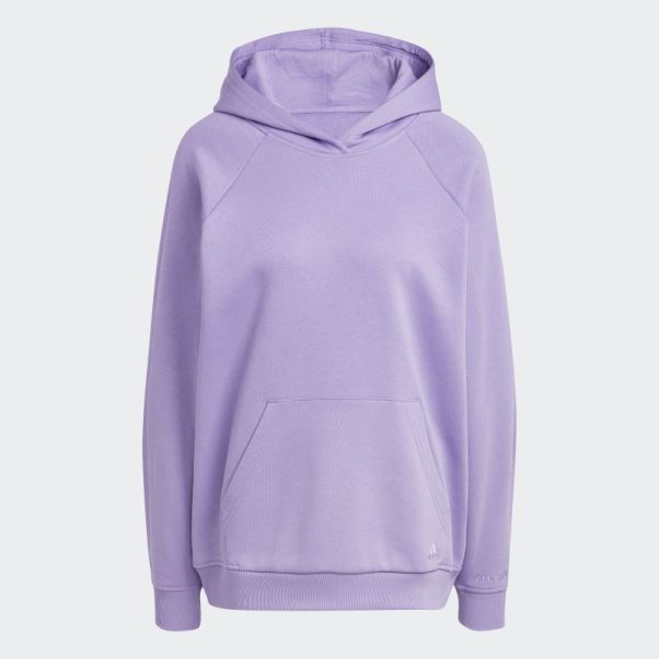 Sweat à Capuche Boyfriend Violet Adidas All Szn Polaire