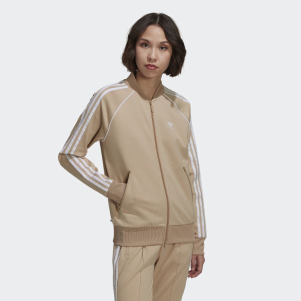 Adidas Primeblue Sst Track Top Beige