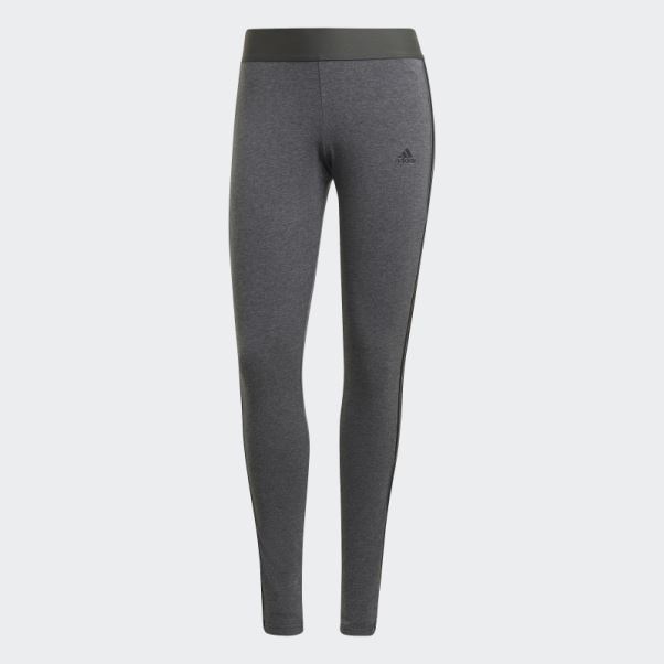 Adidas Loungewear Essentials 3-stripes Legging Gris Foncé Chiné