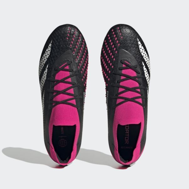 Adidas Predator Accuracy.1 Bottes Basses En Gazon Artificiel Noir