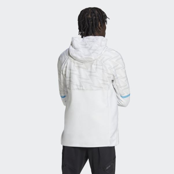 Adidas Mexico Game Day Sweat à Capuche De Voyage Entièrement Zippé Blanc