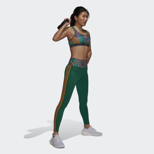 Soutien-gorge à Maintien Moyen Bold Green Farm Rio Adidas