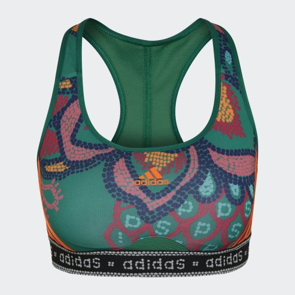 Soutien-gorge à Maintien Moyen Bold Green Farm Rio Adidas