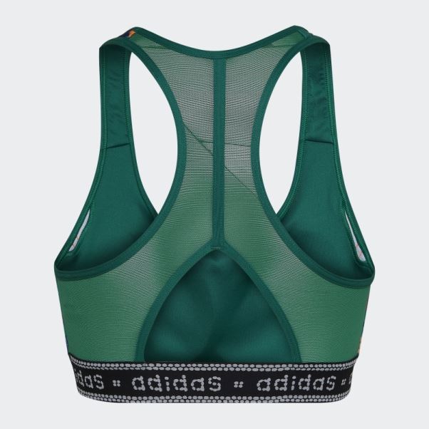 Soutien-gorge à Maintien Moyen Bold Green Farm Rio Adidas