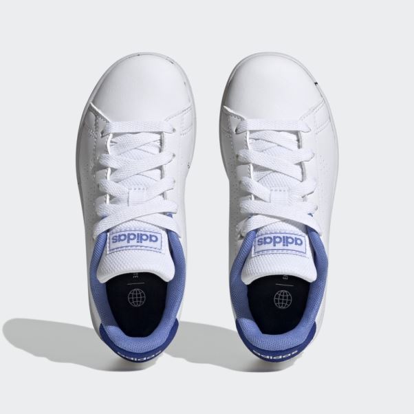 Adidas Chaussures De Lacet De Court De Style De Vie Avantage Blanc