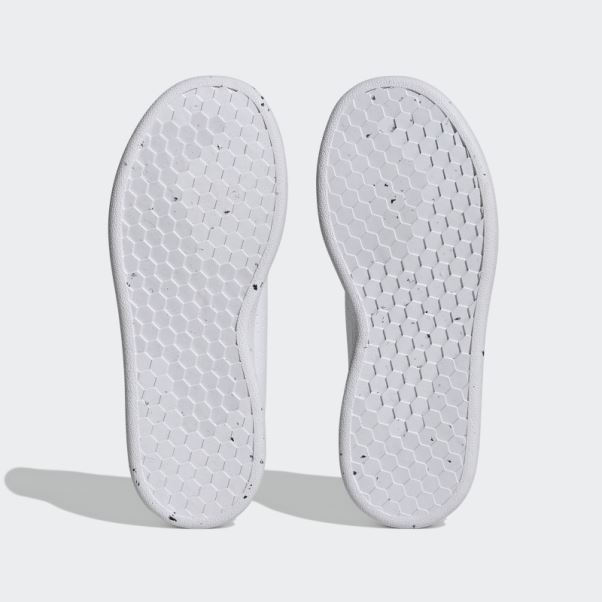 Adidas Chaussures De Lacet De Court De Style De Vie Avantage Blanc