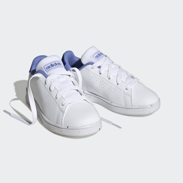 Adidas Chaussures De Lacet De Court De Style De Vie Avantage Blanc