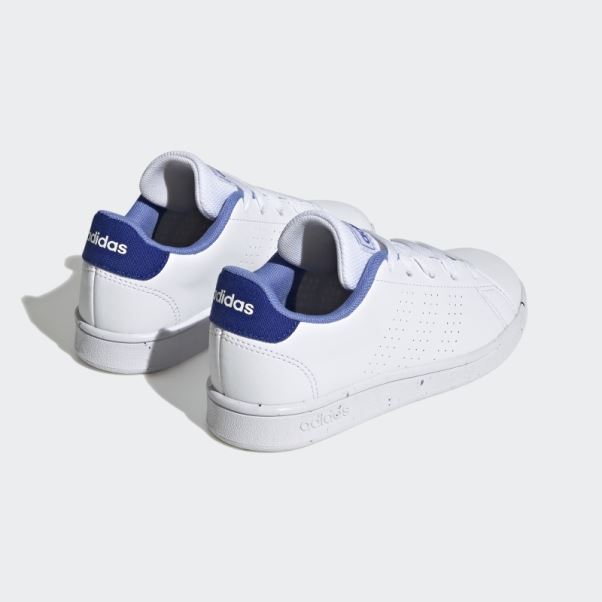 Adidas Chaussures De Lacet De Court De Style De Vie Avantage Blanc