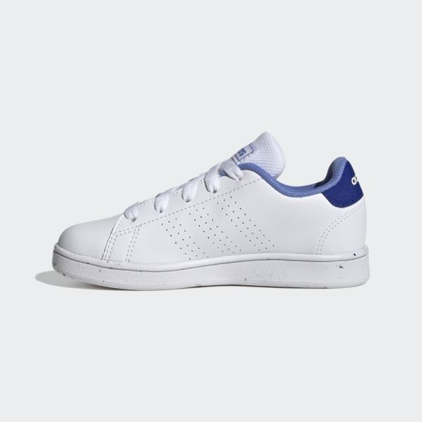 Adidas Chaussures De Lacet De Court De Style De Vie Avantage Blanc