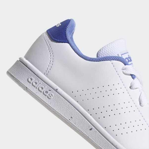 Adidas Chaussures De Lacet De Court De Style De Vie Avantage Blanc