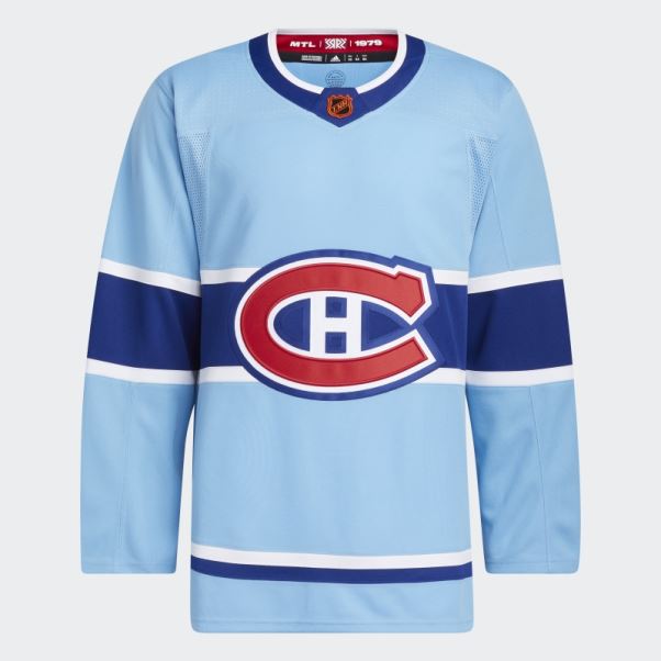 Chandail Canadien Authentique Avec Mot-symbole Inversé Adidas Bleu Ciel 10