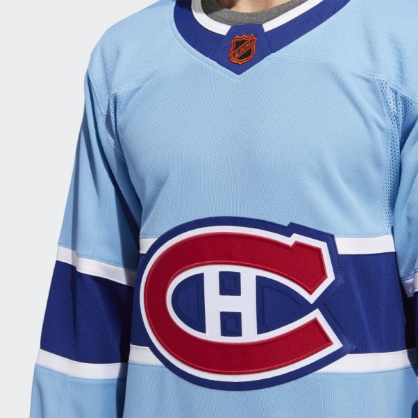 Chandail Canadien Authentique Avec Mot-symbole Inversé Adidas Bleu Ciel 10