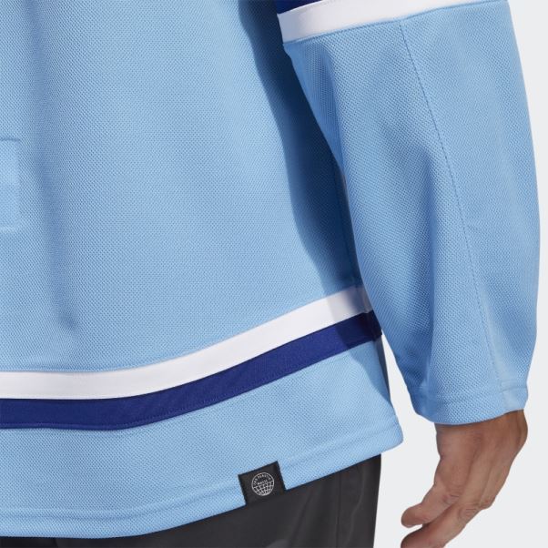 Chandail Canadien Authentique Avec Mot-symbole Inversé Adidas Bleu Ciel 10
