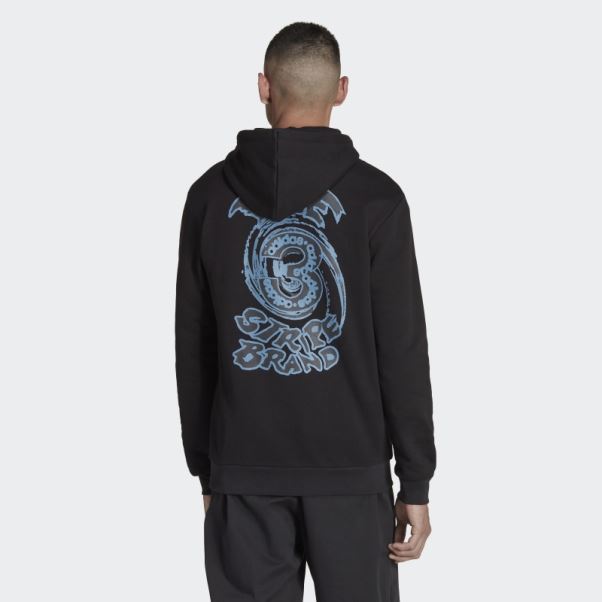 Sweat à Capuche Adidas Campus Graphique Noir