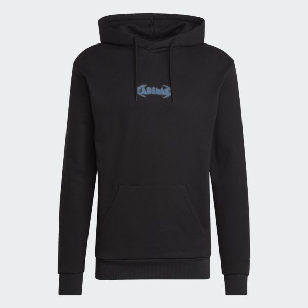 Sweat à Capuche Adidas Campus Graphique Noir