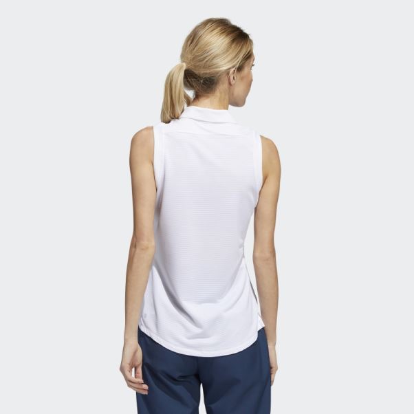Polo Adidas Sans Manches Blanc