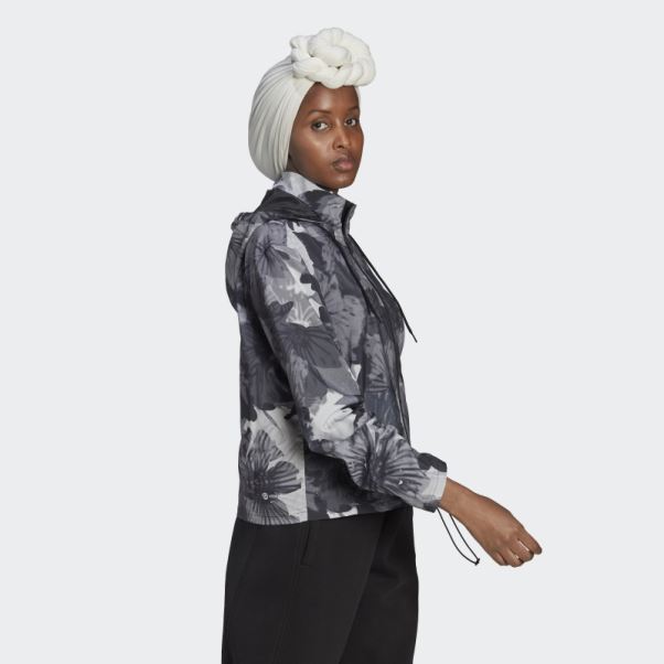 Veste Tissée à Imprimé Intégral Adidas Noir