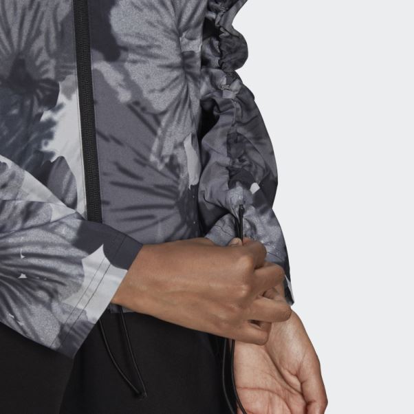 Veste Tissée à Imprimé Intégral Adidas Noir