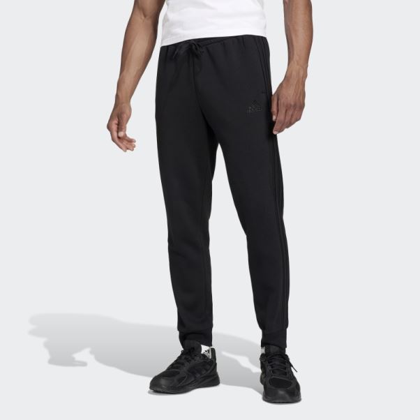 Pantalon Adidas Essentials French Terry à 3 Bandes Et Poignets Fuselés Noir