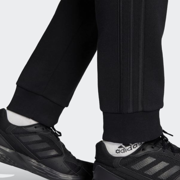 Pantalon Adidas Essentials French Terry à 3 Bandes Et Poignets Fuselés Noir