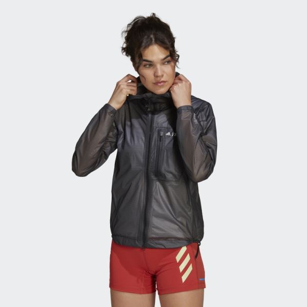 Veste De Pluie 2,5 Couches Adidas Terrex Agravic Noir