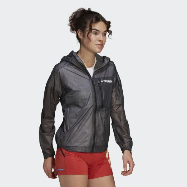 Veste De Pluie 2,5 Couches Adidas Terrex Agravic Noir