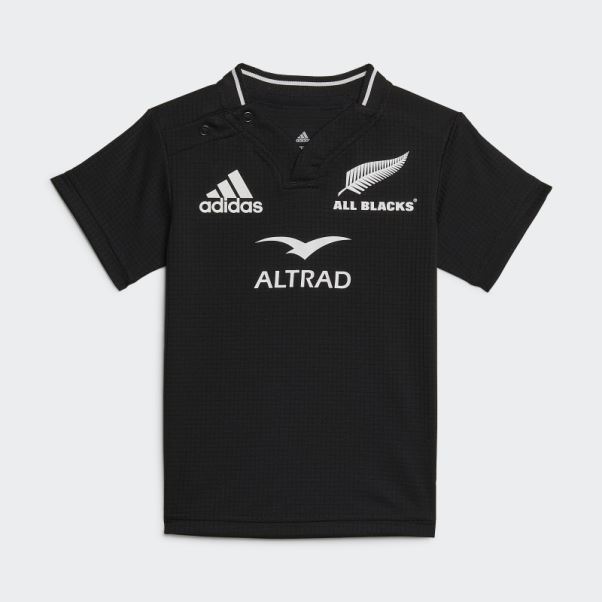 Kit Bébé All Blacks Rugby Replica Domicile Adidas Noir
