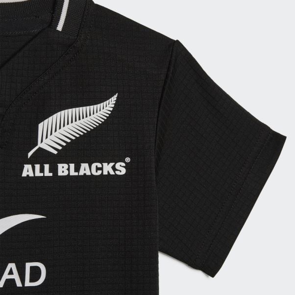 Kit Bébé All Blacks Rugby Replica Domicile Adidas Noir