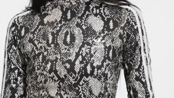 Reg Allover Print T-shirt à Manches Longues Adidas Noir