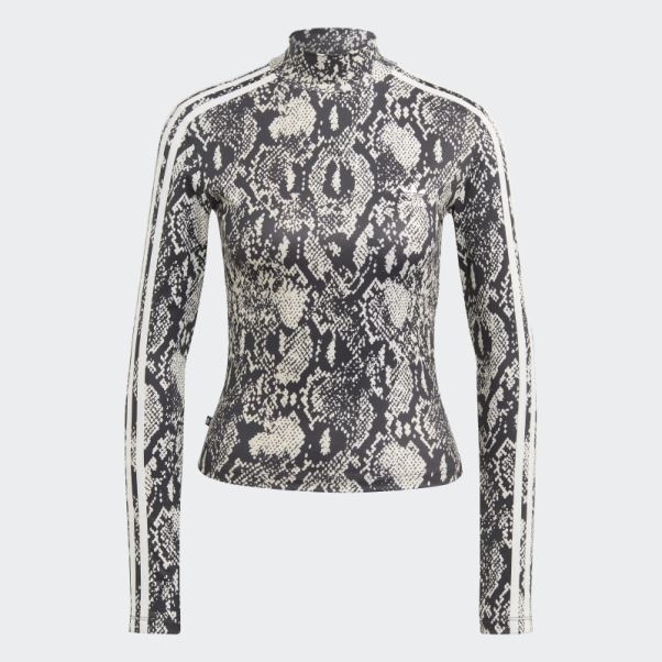 Reg Allover Print T-shirt à Manches Longues Adidas Noir