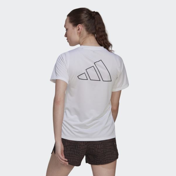 T-shirt Running Icones Blanc Adidas