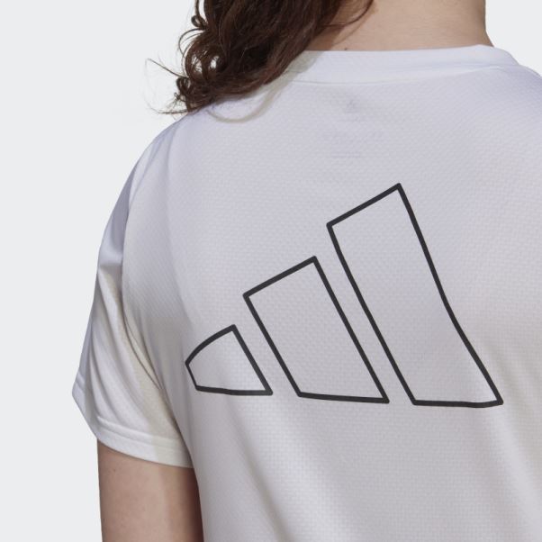 T-shirt Running Icones Blanc Adidas