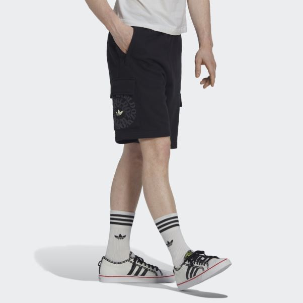 Short Cargo Graphique Ozworld Adidas Noir