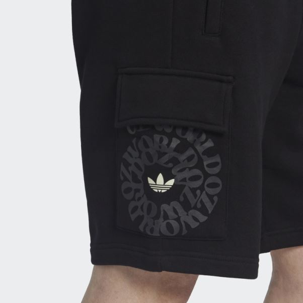 Short Cargo Graphique Ozworld Adidas Noir