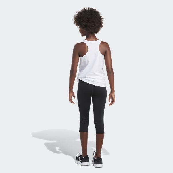 Adidas Débardeur Blanc Noué Sur Le Devant