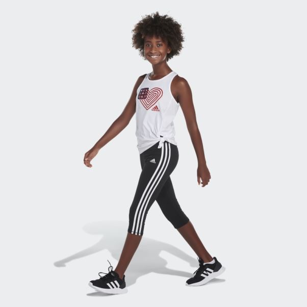 Adidas Débardeur Blanc Noué Sur Le Devant