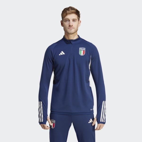 Adidas Italy Tiro 23 Training Top Bleu Foncé