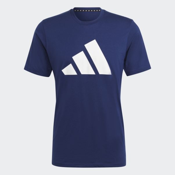 Adidas Train Essentials Feelready Logo Training Tee Bleu Foncé
