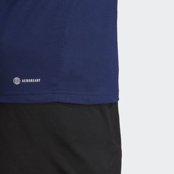 Train Essentials Feelready Logo Training T-shirt Adidas Bleu Foncé
