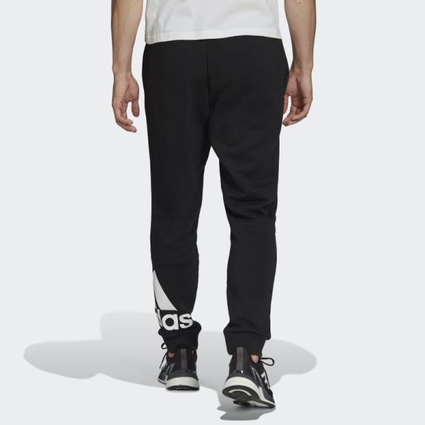 Pantalon Adidas Essentials Fleece Tapered Cuff Logo Noir