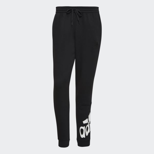 Pantalon Adidas Essentials Fleece Tapered Cuff Logo Noir