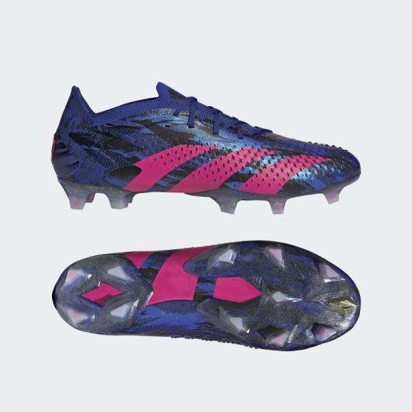 Adidas Predator Precision Paul Pogba.1 Chaussures Basses Pour Sol Ferme Bleu