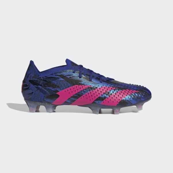 Adidas Predator Precision Paul Pogba.1 Chaussures Basses Pour Sol Ferme Bleu