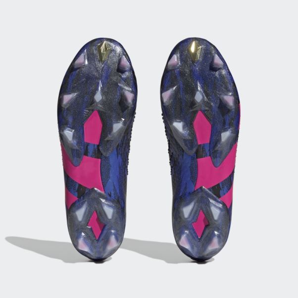 Adidas Predator Precision Paul Pogba.1 Chaussures Basses Pour Sol Ferme Bleu