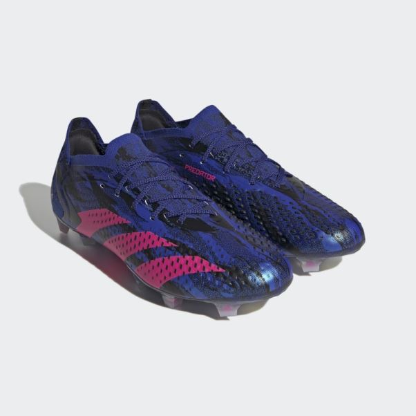 Adidas Predator Precision Paul Pogba.1 Chaussures Basses Pour Sol Ferme Bleu
