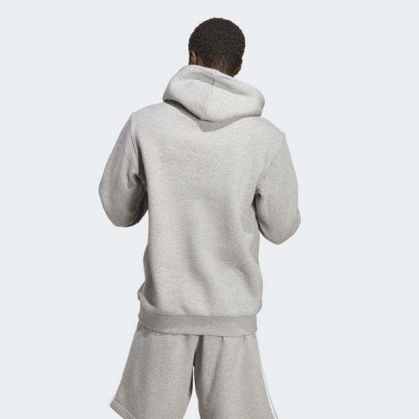 Sweat à Capuche Gris Moyen Trèfle Essentials Adidas