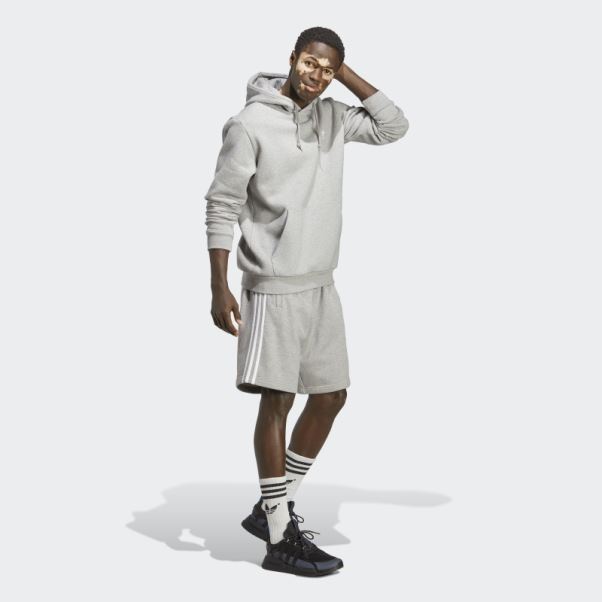 Sweat à Capuche Gris Moyen Trèfle Essentials Adidas
