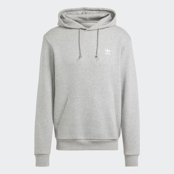 Sweat à Capuche Gris Moyen Trèfle Essentials Adidas