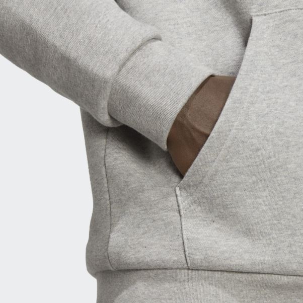 Sweat à Capuche Gris Moyen Trèfle Essentials Adidas