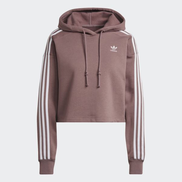 Sweat à Capuche Court Adidas Adicolor Classics Violet